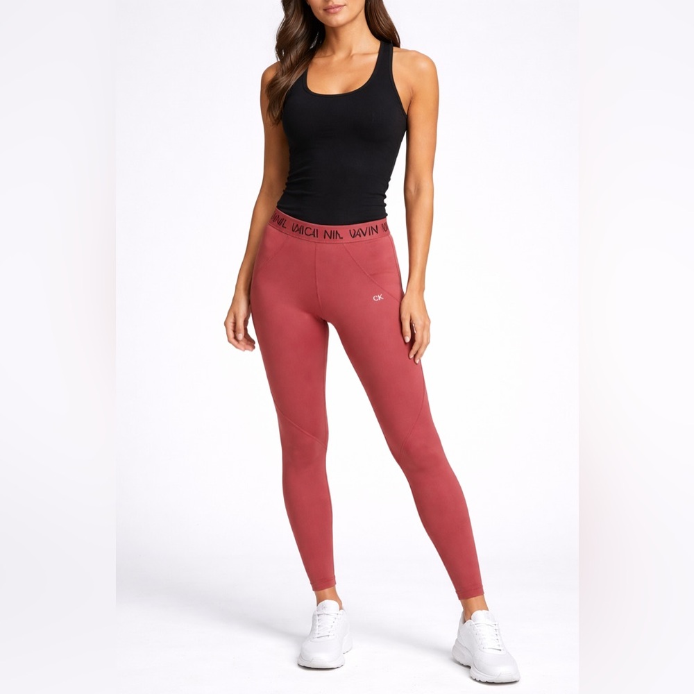 Calvin Klein Women’s Rose Red High-Waist Leggings